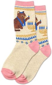 img 1 attached to 🎄 Cheerful Hot Sox Boys Holiday Fun Novelty Crew Socks: Add a Festive Twist to Casual Style