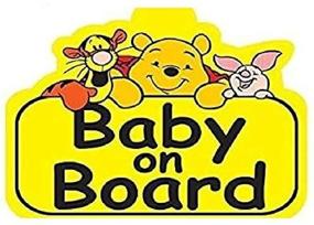 img 3 attached to 🐻 Рефлективные наклейки с изображением медведя Baby on Board 3M Bear Cartoon - идеально подходят для ноутбука, автомобильных окон и грузовиков