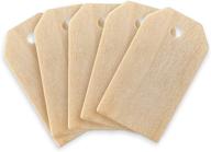 🏷️ 50 pack of blank wooden gift tag labels 2-1/4&#34; x 1-1/4&#34; for present party bags, wine bottles, arts &amp; crafts, and home decoration logo