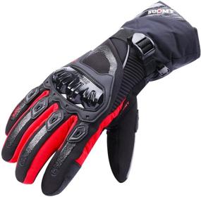 img 4 attached to 🧤 Waterproof Winter Motorcycle Gloves with Hard Knuckle Protector - TAGVO Riding Gloves