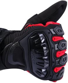 img 3 attached to 🧤 Waterproof Winter Motorcycle Gloves with Hard Knuckle Protector - TAGVO Riding Gloves