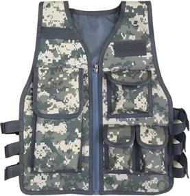 img 4 attached to 🏕️ Explore the Outdoors in Style with JOKHOO Kids Army Camouflage Combat Vest