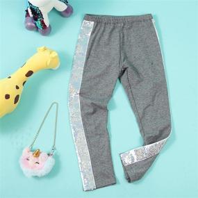 img 1 attached to 👖 Sparkling Sequin T Shirt Leggings: Girls' Glittering Clothing and Tops Collection