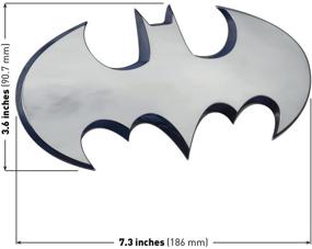 img 2 attached to Fan Emblems Batman 3D Car Badge - 1989 Batwing Logo (Chrome - Big)