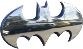 img 3 attached to Fan Emblems Batman 3D Car Badge - 1989 Batwing Logo (Chrome - Big)