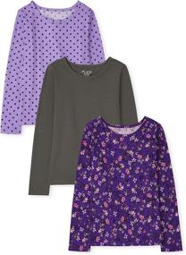 img 4 attached to Stylish Sets for Girls: The 👚 Children's Place Long Sleeve Fashion Top Multipacks