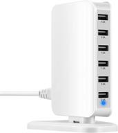 nexwell 35w 6-port usb wall charger: 🔌 smart charging station for iphone, ipad, android & more logo