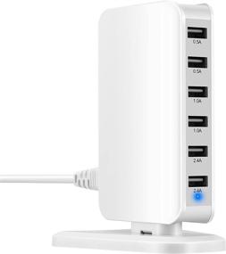 img 4 attached to Nexwell 35W 6-Port USB Wall Charger: 🔌 Smart Charging Station for iPhone, iPad, Android & More