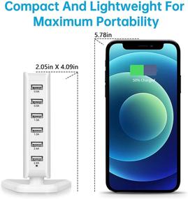 img 2 attached to Nexwell 35W 6-Port USB Wall Charger: 🔌 Smart Charging Station for iPhone, iPad, Android & More