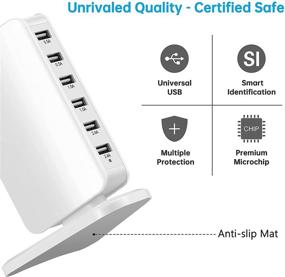 img 1 attached to Nexwell 35W 6-Port USB Wall Charger: 🔌 Smart Charging Station for iPhone, iPad, Android & More