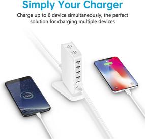 img 3 attached to Nexwell 35W 6-Port USB Wall Charger: 🔌 Smart Charging Station for iPhone, iPad, Android & More