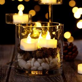 img 2 attached to 🕯️ AGPTEK 100 Battery-Powered LED Flameless Tea Light Candle with Flickering and Flashing Effect - Warm White