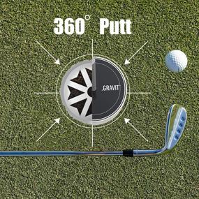 img 1 attached to 🏌️ Улучшите свои навыки в гольфе с помощью путтера Gravit Golf Putting Hole - Премиум 360-градусное поле для тренировки гольфа в помещении и на открытом воздухе.