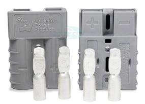 img 3 attached to High-Performance Anderson Power Products SB50 Connector Kit - 50 Amps, Gray Housing, with 10 12 AWG, 6319 (1 Pair)