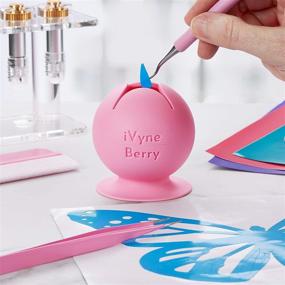 img 3 attached to 🍓 iVyne Berry - Vinyl Weeding Scrap Collector and Holder: The Ultimate Solution for Weeding Tools and Glitter Vinyl - In Vibrant Pink