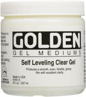 golden clear leveling gel medium: achieve smooth and professional artwork - 8 ounce logo