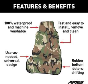 img 2 attached to A Superior Shield for your Car Seat: ARIES 3142-20 Seat Defender 58-Inch x 23-Inch Camo Waterproof Universal Bucket Car Seat Cover Protector