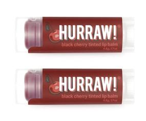 img 4 attached to 🍒 Hurraw! Black Cherry Tinted Lip Balm, 2 Pack: Organic, Certified Vegan, Cruelty-Free, Gluten-Free. Non-GMO, 100% Natural Ingredients. Free from Beeswax, Shea Butter, Soy, and Palm. Made in the USA