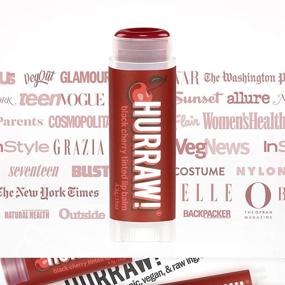 img 1 attached to 🍒 Hurraw! Black Cherry Tinted Lip Balm, 2 Pack: Organic, Certified Vegan, Cruelty-Free, Gluten-Free. Non-GMO, 100% Natural Ingredients. Free from Beeswax, Shea Butter, Soy, and Palm. Made in the USA