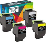 🖨️ do it wiser compatible toner cartridge set for lexmark cx series - 4 pack (801sk/sc/sm/sy) logo