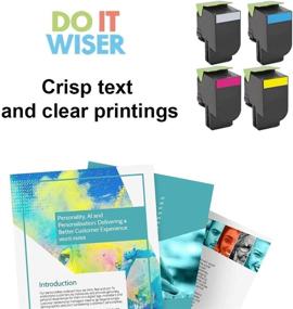 img 2 attached to 🖨️ Do it Wiser Compatible Toner Cartridge Set for Lexmark CX Series - 4 Pack (801SK/SC/SM/SY)