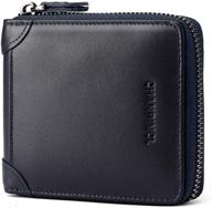 premium genuine leather wallet: stylish multi card holder with ample capacity logo