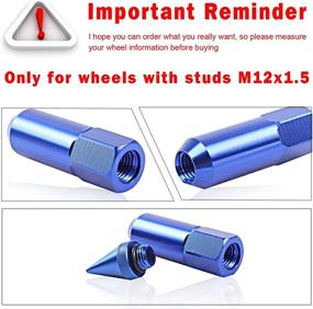 img 2 attached to 🔩 OSIAS Совершенно новые гайки колесные гоночные M12X1.5 (синие) + гаечный ключ - размер 60 мм