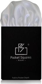img 4 attached to Classy and Elegant Pocket Square by Miami Square - White Men's Accessories