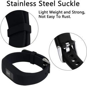 img 2 attached to 💪 I-SMILE Secure Clasp Replacement Wristband for Garmin Vivofit 3 - Bands Only (No Tracker)