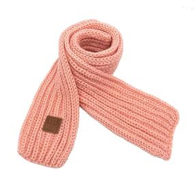 img 4 attached to 🧣 Уютные вязаные зимние модные шарфы для малышей: Стильные аксессуары для модных зимних шарфов для девочек
