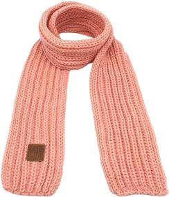 img 3 attached to 🧣 Уютные вязаные зимние модные шарфы для малышей: Стильные аксессуары для модных зимних шарфов для девочек