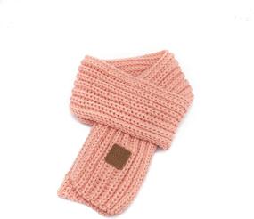 img 2 attached to 🧣 Уютные вязаные зимние модные шарфы для малышей: Стильные аксессуары для модных зимних шарфов для девочек