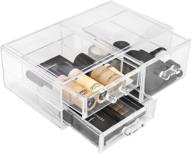 💄 sorbus acrylic cosmetics makeup and jewelry storage case display sets: customizable drawers for your dream makeup counter logo
