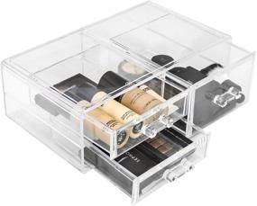 img 4 attached to 💄 Sorbus Acrylic Cosmetics Makeup and Jewelry Storage Case Display Sets: Customizable Drawers for Your Dream Makeup Counter
