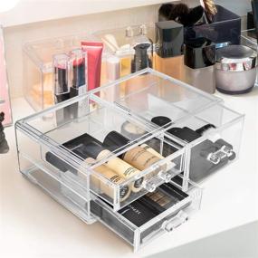 img 3 attached to 💄 Sorbus Acrylic Cosmetics Makeup and Jewelry Storage Case Display Sets: Customizable Drawers for Your Dream Makeup Counter