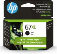 hp 67xl black high-yield ink cartridge for hp deskjet 1255, 🖨️ 2700, 4100 series, envy 6000, 6400 series - instant ink eligible (3ym57an) logo