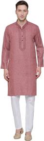 img 4 attached to 👘 Comfortable and Stylish Maple Clothing Kurta Pajama Indian Men's Sleep & Lounge Wear