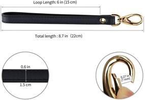 img 1 attached to 🔑 Allzedream Genuine Leather Wristlet Strap - Replacement Clutch Purse Key Wrist Lanyard