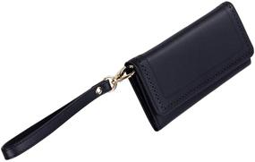 img 2 attached to 🔑 Allzedream Genuine Leather Wristlet Strap - Replacement Clutch Purse Key Wrist Lanyard