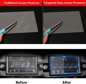 img 3 attached to 📱 TTCR-II Screen Protector for Volkswagen Tiguan S 2018-2021 Navigation Display, 6.5-Inch Tempered Glass Touchscreen Protective Film (2 Pack)