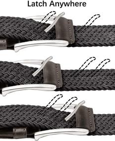 img 1 attached to Stretch Bulliant Woven Braided Multicolors Men's Accessories for Belts