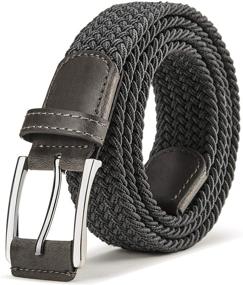 img 4 attached to Stretch Bulliant Woven Braided Multicolors Men's Accessories for Belts