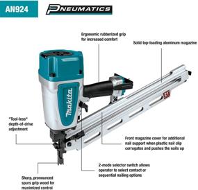 img 3 attached to 🔨 Makita AN924 Circular Framing Nailer