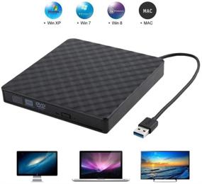 img 3 attached to 💿 Slim Portable USB 3.0 CD DVD Drive - High-Quality DVD RW Optical Drive for Windows & Mac