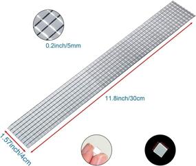 img 3 attached to 🪞 Self-Adhesive Mirror Tiles - 2832 Pieces Glass Mosaic Stickers for DIY Craft Decoration, Border Tiles and Mirrors Mosaic (5 x 5 mm, Silver) by Crosarce