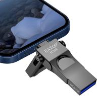 eatop usb 3.0 флеш-накопитель 512 гб темно-серый - совместим с iphone, android, компьютерами - внешний накопитель, карманный диск, фотофлешка логотип