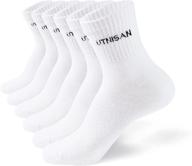 🧦 athletic crew sock women quarter cotton arch support sock - durable, breathable, pack of 6 pairs, us size 6-12 logo