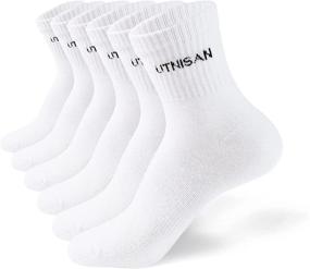 img 4 attached to 🧦 Athletic Crew Sock Women Quarter Cotton Arch Support Sock - Durable, Breathable, Pack of 6 Pairs, US Size 6-12