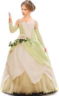 girls' sleevelet princess tiana costume logo