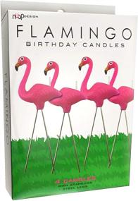 img 2 attached to 🕊️ NuOp Design Pink Flamingo 4.5-inch Wax Candles (Set of 4) – Ideal for Birthdays and Decorations